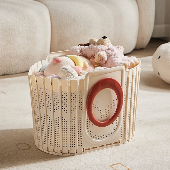 Foldable Laundry Basket, Collapsible Laundry Hamper with Handles, Breathable Mesh Storage Basket for Bedroom, Bathroom, Dorm, Camping, Space-Saving Portable Clothes Organizer