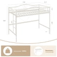 thumbnail image 3 of GloryStar Twin Loft Bed Frame, Compact Metal Loft with Adjustable Ladder & 400 lb Capacity for Kids’ Rooms or Dorms, No Box Spring Needed, 3 of 7