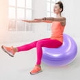 thumbnail image 3 of Yoga Ball Pink Doughnut Shape - Yoga Ball Chair - Balance Trainer - Thicken Anti-Explosion Inflatable Seating Exercise - for Office & Home & Gym, 3 of 5