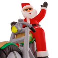 thumbnail image 4 of Christmas Masters 6 Foot Inflatable Santa Claus Riding a Motorcycle with Hand Up Waving Hello LED Lights Indoor Outdoor Yard Lawn Decoration - Cute Funny Chopper Xmas Holiday Party Blow Up Display, 4 of 10