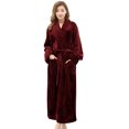 thumbnail image 1 of Peignoir Long pour Femmes en Molleton Doux, Peluche Duveteuse, Robe de Chambre Chaude d'Hiver pour Dames, 1 of 7