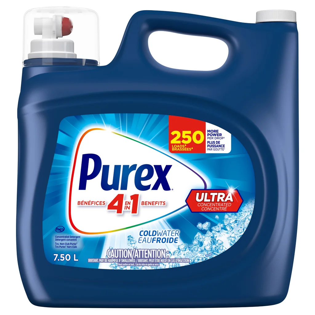 Purex Cold Water Ultra Concentrated Laundry Detergent, 250 Wash Loads