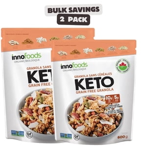 2 x InnoFoods Grain biologique sans céréalier de Kéto Granola