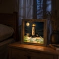 thumbnail image 3 of Sea Glass LED Light Box Wooden Frame Nautical Decor, 3 of 7