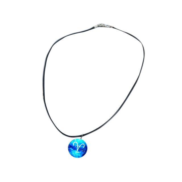 Fashion Luminous Colorful Twelve Constellations Zodiac Design Necklace Gift