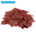 thumbnail image 3 of Unique Bargains Artificial Leaves Fall Maple Autumn Fake Leaf Decoration, Coffee Red 500 Pack, 3 of 5