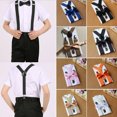 thumbnail image 4 of Gupgi Kids Solid Adjustable Elastic Suspenders Y-back Suspender Bow Tie Set, 4 of 4