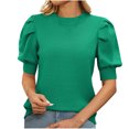 thumbnail image 3 of Yuyuzo Robe T-Shirt Décontractée à Manches Courtes Froncées pour Femmes Printemps 2025, Taille Nouée, Soleil, Plage, Été, Mini Robe de Fête, 3 of 7