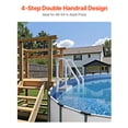 thumbnail image 2 of KFFKFF Swimming Pool Ladder, 4-Step Double Handrails Stairs with Non-slip Heavy Duty Steps, Reliable 400 lbs Max Load Capacity, for 48-54 In Inground & Above-ground Pools, 2 of 9