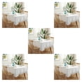 thumbnail image 3 of Baohd Durable And Easy To Wash Tablecloth With Vintage Style Rectangular Table Tablecloth Cotton Dining Tablecloth Table Cover white 90*90CM 5Set, 3 of 6