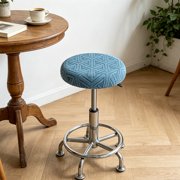 Kmonabie Round Bar Stool Cover with Elastic Bands, Durable Imitation Silk Fabric Seat Cover for 30-36cm Stools, Versatile Home Bar Kitchen Stool Protector,Gray