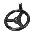thumbnail image 4 of Volant de Tour, Accessoire de Tour 200x18mm Noir Poudre Noir Poignée Roue, pour Machine-Outil, 4 of 8