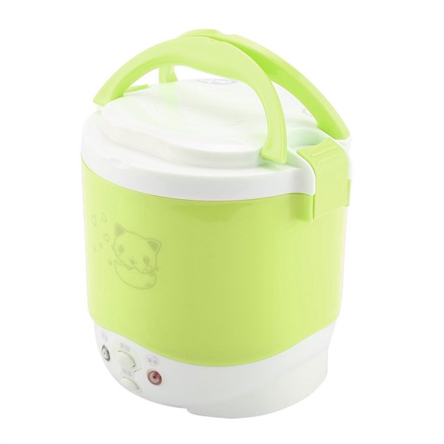 1L Electric Mini Rice Cooker Thermal Heating Electric Lunch Box Food Steamer Cooking Container Multicooker Used In Home 220V Or Car 12V Truck