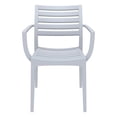 thumbnail image 3 of Compamia Artemis Outdoor Patio Dining Arm Chair in Silver Gray, 3 of 9