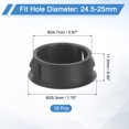 thumbnail image 2 of Uxcell 18pack 25mm(1") Nylon Hole Plugs, Flush Type Panel Round Snap In Fastener Knockout Plugs, Black, 2 of 6