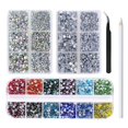 thumbnail image 1 of 1728-4320 Clous Strass à Dos Plat Noir comme Décrit, 1 of 4