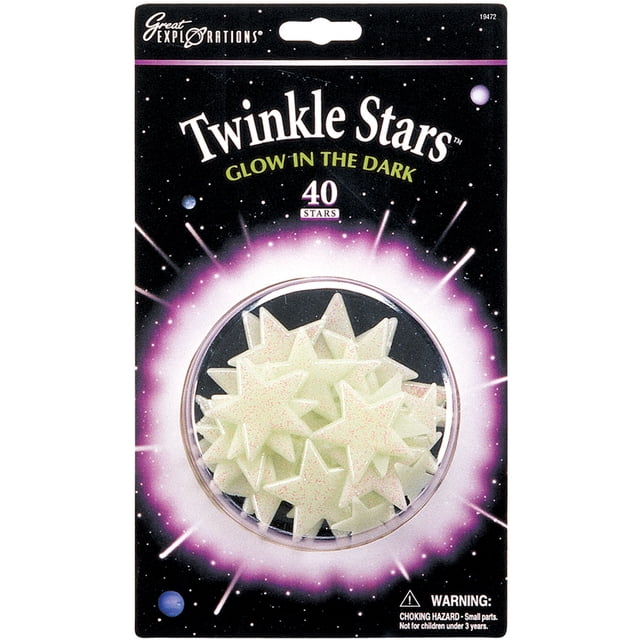 Great Explorations Pack d'Étoiles Lumineuses-Twinkle Stars 40/Pkg GLOW-19472