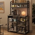 thumbnail image 1 of Cozony 6 Tier Kitchen Bakers Rack with Power Outlet, Gray, 1 of 9