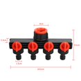 thumbnail image 4 of Drip Irrigation 4 Way Tap Connectors For Garden, Sturdy ABS Plastic Water Connector, Quick Shut Off Valve, Suitable For Various Irrigation Scenarios, 4 of 8
