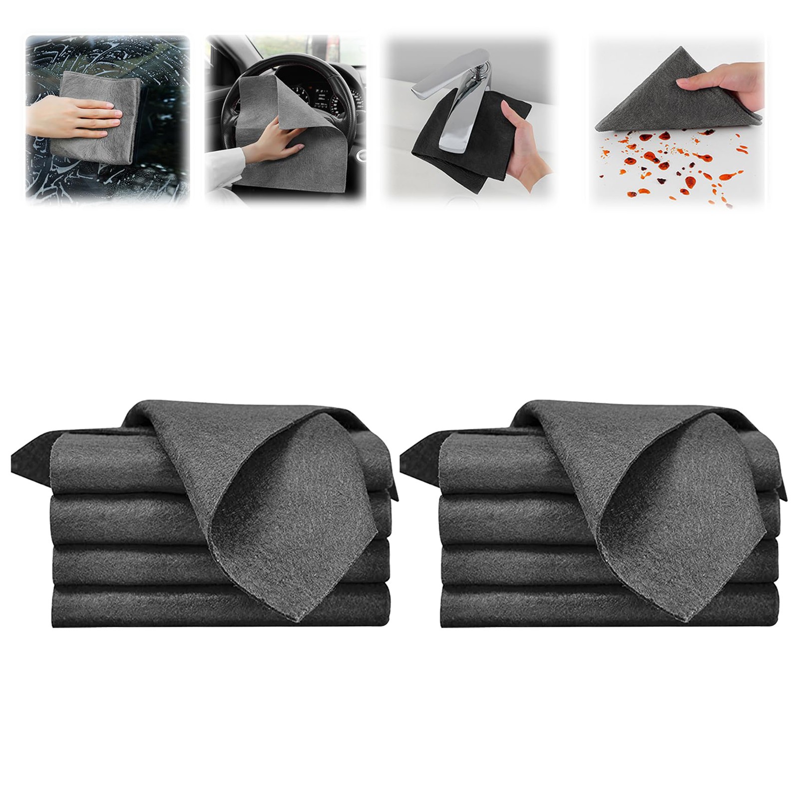 Ggdda Thickened Cleaning Cloth 2024 New Microfiber Glass Cleaning Cloths All Purpose Microfiber Towels For Cleaning Windows Kitchens Glass (Clearance)