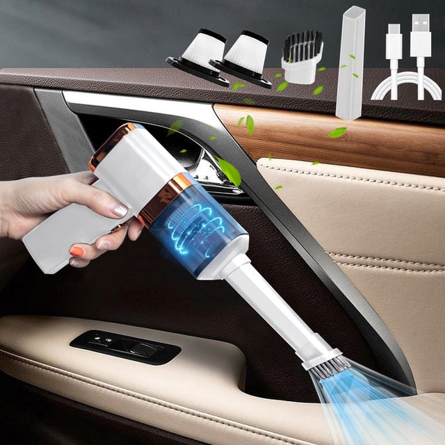 PRETXORVE Car Vacuum with Powerful Suction Mini Vacuum for Crevices Keyboard Cleaner USB Rechargeable