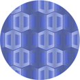 thumbnail image 1 of Ahgly Company Tapis d'Intérieur Lavable en Machine Carré Transitionnel Bleu Ciel, 3 Pieds Carré, 1 of 7