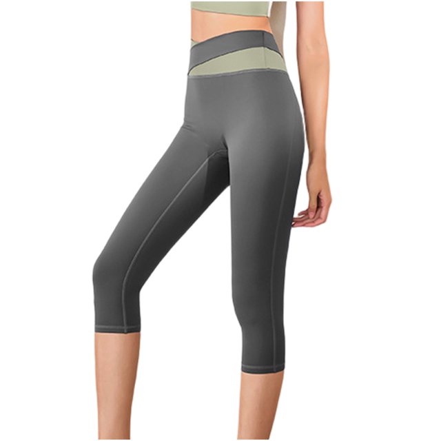 Birdeem Womens Color Matching Hip Lifting High Waist Exercise Pants Yoga Capris Pants
