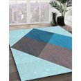thumbnail image 3 of Ahgly Company Machine Washable Indoor Rectangle Transitional Steel Blue Area Rugs, 8' x 12', 3 of 7