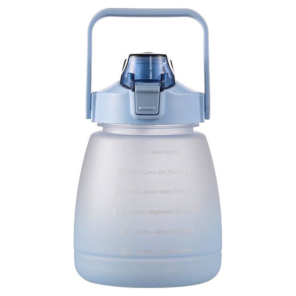 Portable Water Bottle BPA-Free 1400ML Drinking Bottle with Time Markings