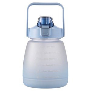 Portable Water Bottle BPA-Free 1400ML Drinking Bottle with Time Markings