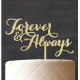 thumbnail image 3 of Forever And Always Custom Wedding Cake Topper Personalized Rustic Wooden Cake Topper Cake Decoration 8-9 Inches Wide, 3 of 3
