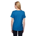 thumbnail image 2 of Hanes T-Shirt à Col en V X-Temp pour Femmes, 2TG, Bleu Néon Chiné, 2 of 2