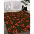 thumbnail image 3 of Ahgly Company Tapis d'Intérieur Lavable en Machine Carré Transitionnel Marron, 7 Pieds Carré, 3 of 7