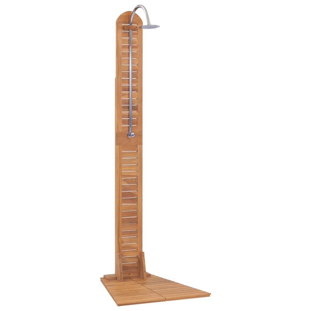 vidaXL Douche de Jardin en Teck Massif 70x75x204 cm