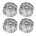 thumbnail image 4 of Graflsoa 4-Pack Silver PMMA Guitar Knobs for EPI/LP Style Electric Guitars, 6mm Potentiometer Shaft, Durable Volume & Tone Control Caps, 4 of 6