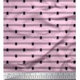 thumbnail image 1 of Soimoi Pink Velvet Fabric Stripe & Beetles Insects Print Sewing Fabric Yard 58 Inch Wide, 1 of 1