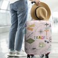 thumbnail image 4 of Travel Luggage Cover Suitcase Protector Fits 18-32 Inch Luggage Wheel Covers Patterned Travel Related Items Flower Luggage Protector Elastic Luggage Anti-scratch Suitcase Cover S, 4 of 5
