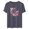 thumbnail image 4 of Meichang T-Shirts de la Saint-Valentin pour Femmes Imprimé Amour Doux Manches Courtes Col Rond Coupe Ample T-Shirts Tendance, 4 of 6