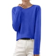 thumbnail image 2 of Timegard Womens Sweaters Crewneck Comfy Knit Pullover Fall Winter Casual Solid Color Long Sleeve Tops, 2 of 6
