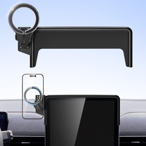 MJMJ Support de voiture magnétique Compatible avec 2021-2025 Ford Mustang Mach-E, Support de téléphone cellulaire d'aimants forts pour MagSafe, Accessoires Auto Touch Screen Support Mobile pour tous les téléphones