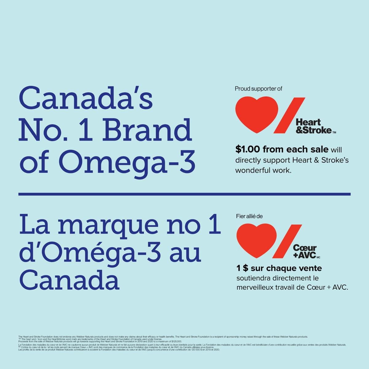 Webber Naturals Oméga-3, 900 mg AEP/ADH · Triple concentration
