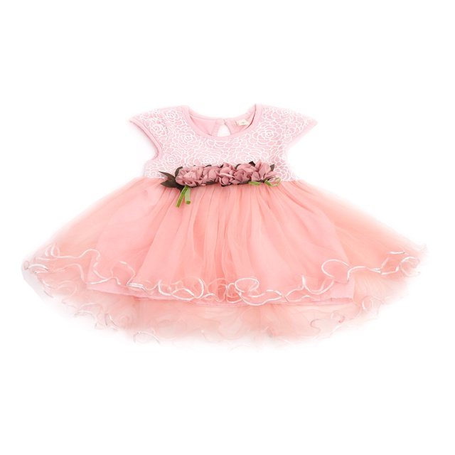 Bébé Filles TuTu Manches Courtes Maille Robe Multicouche 6M-3Y