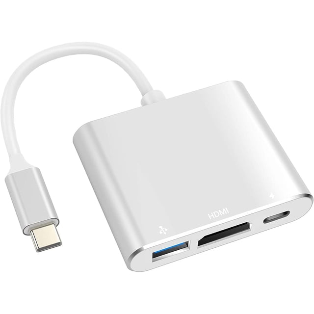 USB-C Digital AV Multiport Adapter, Apple MFi Certified Digital AV Dongle with HDMI 4K@60Hz & USB-A 3.0 & 100W Charge for iPhone 15, MacBook Pro Air M1 M2 M3, iPad Pro, iMac, Samsung S24 and More