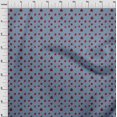 thumbnail image 3 of oneOone Cotton Poplin Grayish Blue Fabric Red Insect Sewing Material Print Fabric By The Yard 42 Inch Wide, 3 of 4