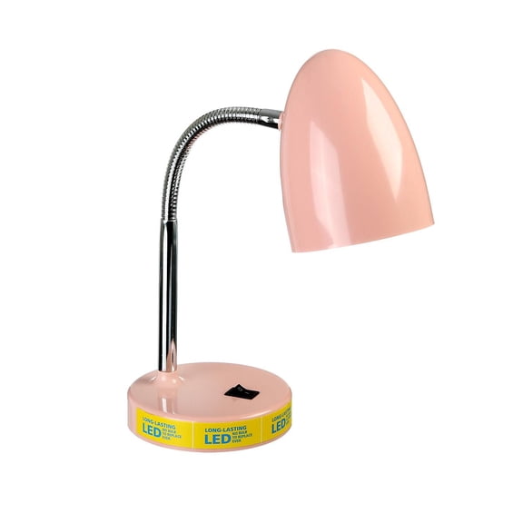 Lampe de bureau DEL moderne Mainstays, plastique rose