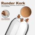 thumbnail image 3 of Bocal de Rangement Alimentaire en Verre, Contenant en Verre Hermétique, Bocal pour Bonbons, avec Boule en Liège, Bocal de Rangement pour Épices, Sucre, Café, Biscuits, 3 of 6
