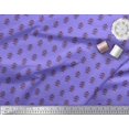 thumbnail image 2 of Soimoi Modal Satin Fabric Leaves & Floral Block Print Fabric by The Yard 42 Inch Wide, 2 of 3