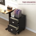 thumbnail image 4 of HOMCOM Lockable 2 Drawer File Cabinet with Hanging Bars for A4 and Letter, 4 of 10