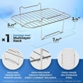 thumbnail image 4 of Stainless Steel Air Fryer RackDurable Food Dehydrator Stand Compatible with  Foodi,   Dualzone, Chefman Easy to Clean and Use  for Versatile Cooking, 4 of 8