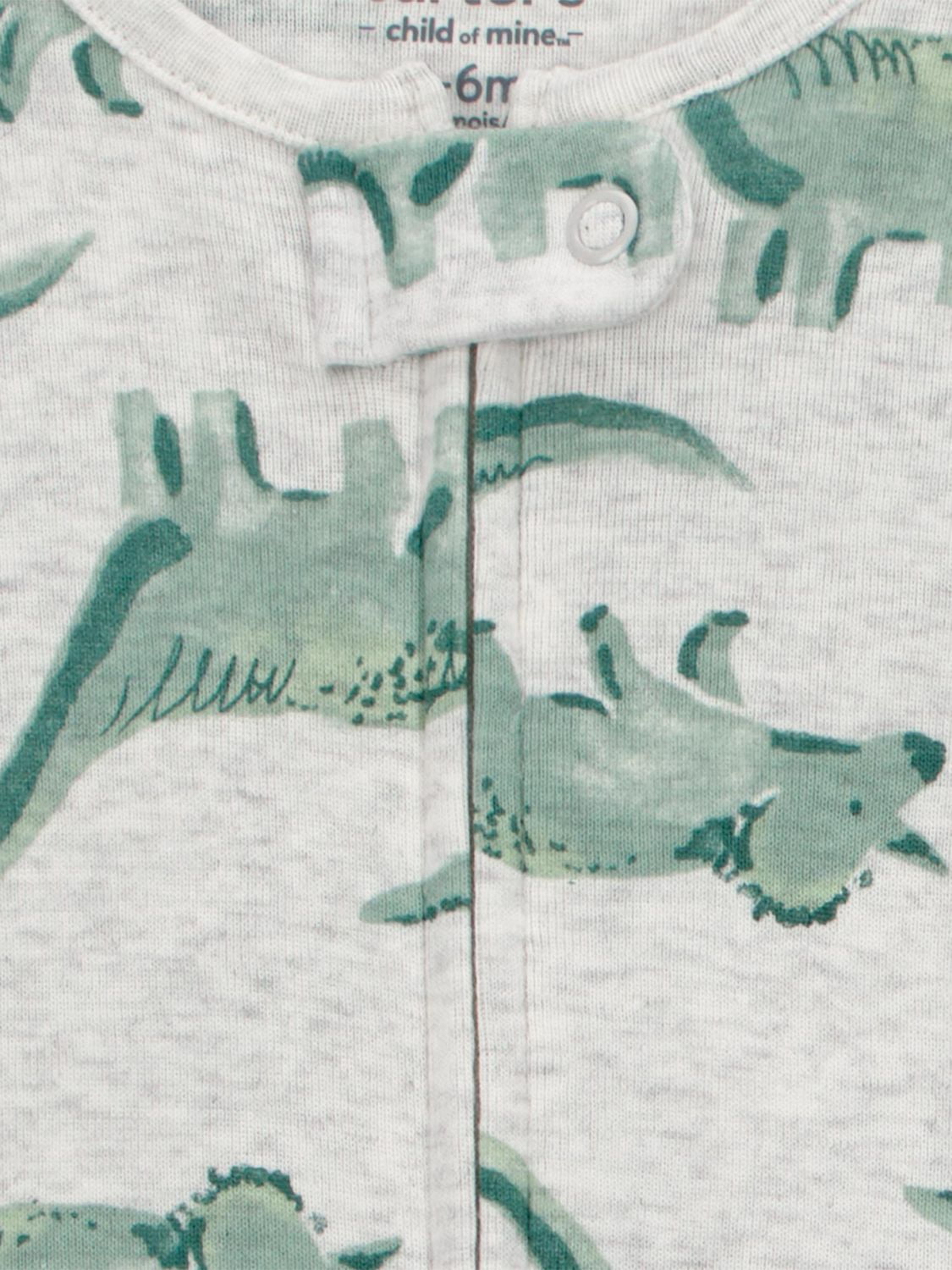 Ensemble de 2 pyjamas pour bébé garçon Carter's Child of Mine, motif dinosaure vert.
